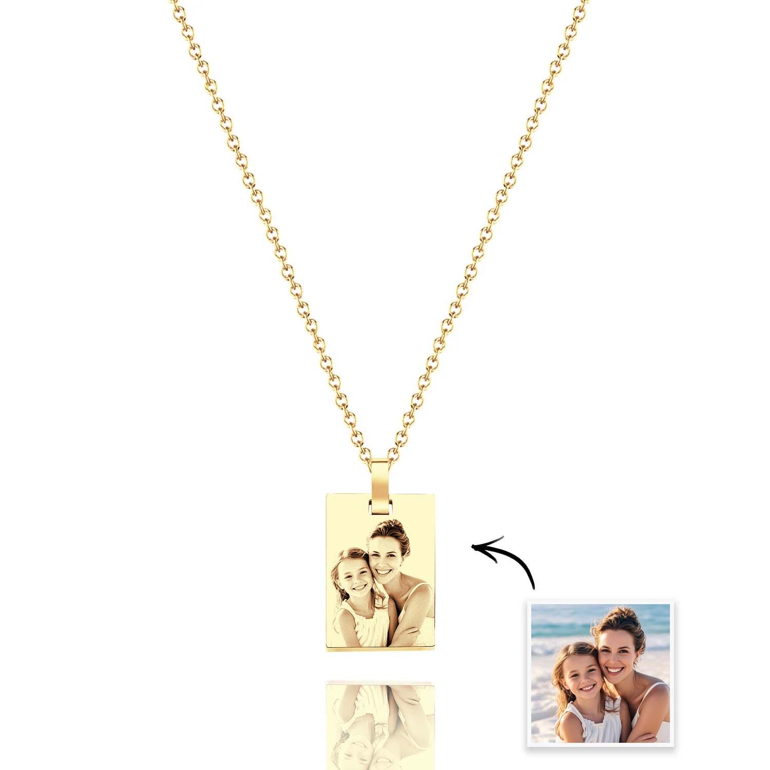Colar Com Foto Personalizada, Colar Com Gravação Em Sombra, Presentes Para O Dia Das Mães