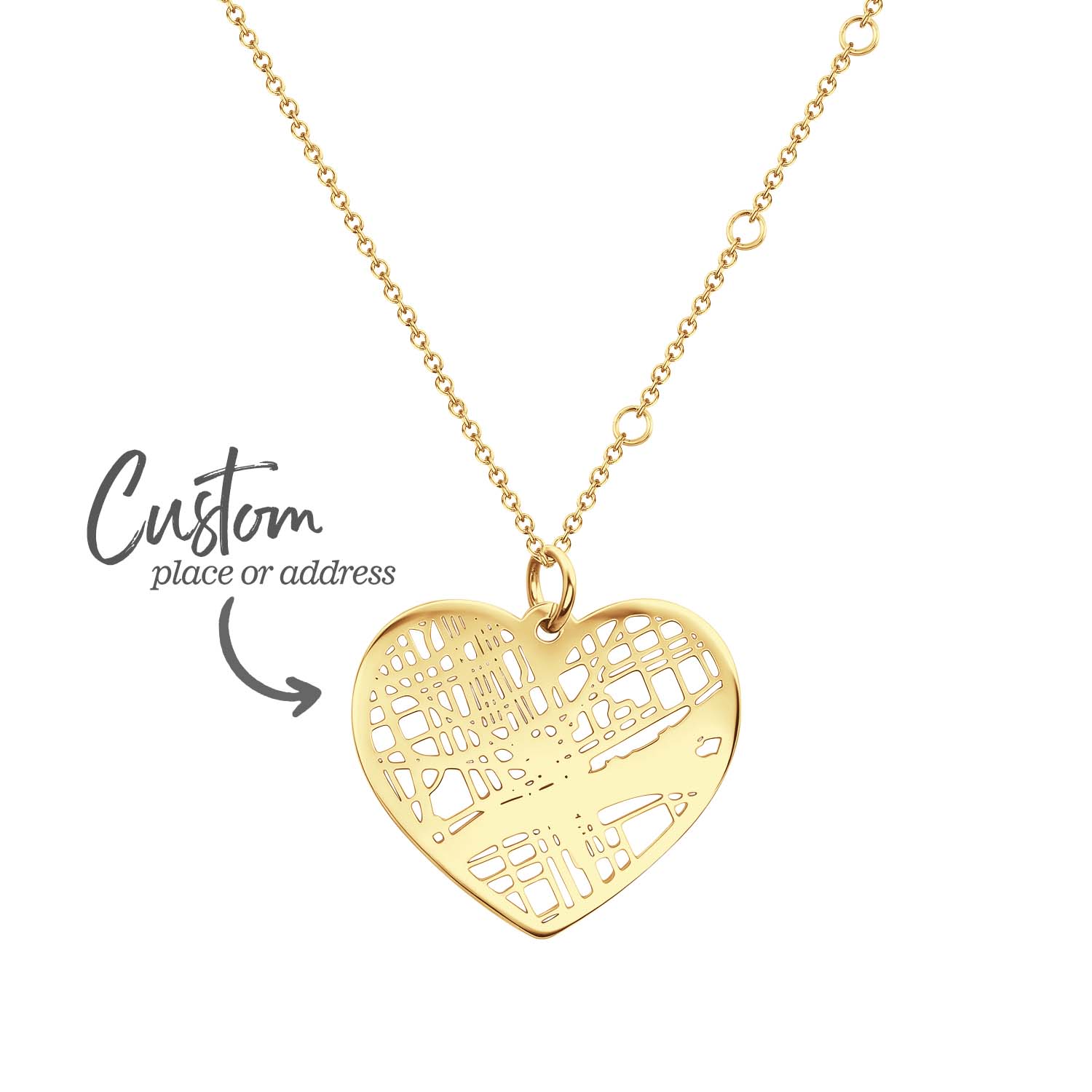 Colar Personalizado Com Mapa Do Coração, Colar Com Localização Opcional, Colar Com Pedra Preciosa, Presente Para Ela, Presente De Aniversário, Presente Romântico. - soufeelbr