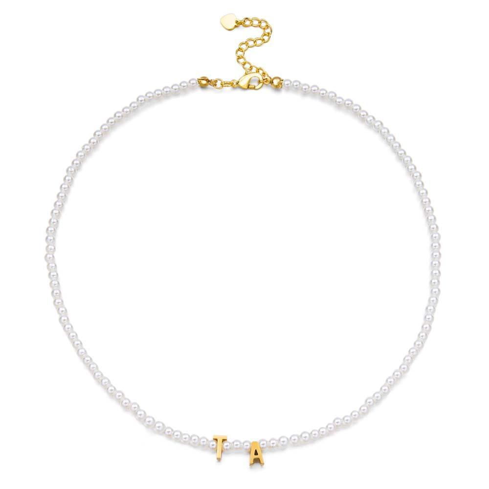 Colar De Pérolas Personalizado Com Nome Personalizado Para Ela - soufeelbr