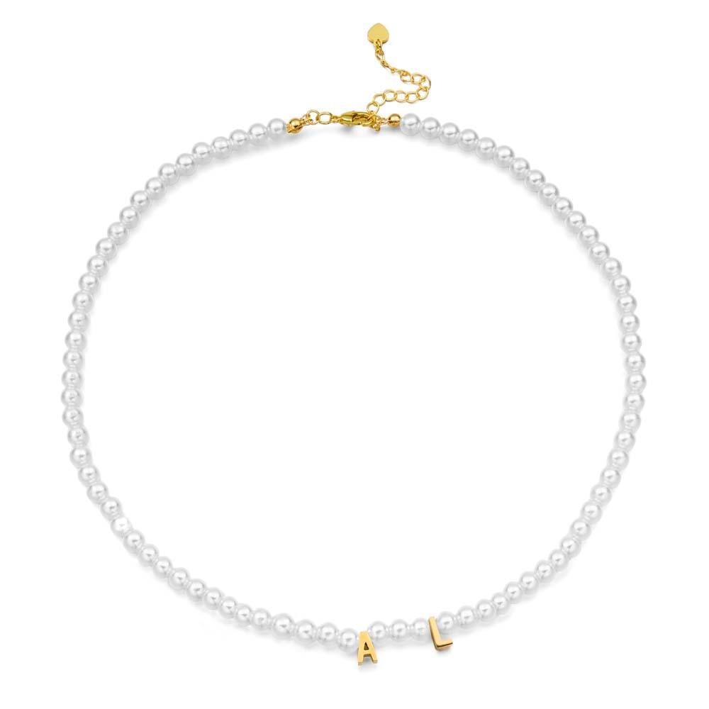 Colar De Pérolas Personalizado Com Nome Personalizado Para Ela - soufeelbr