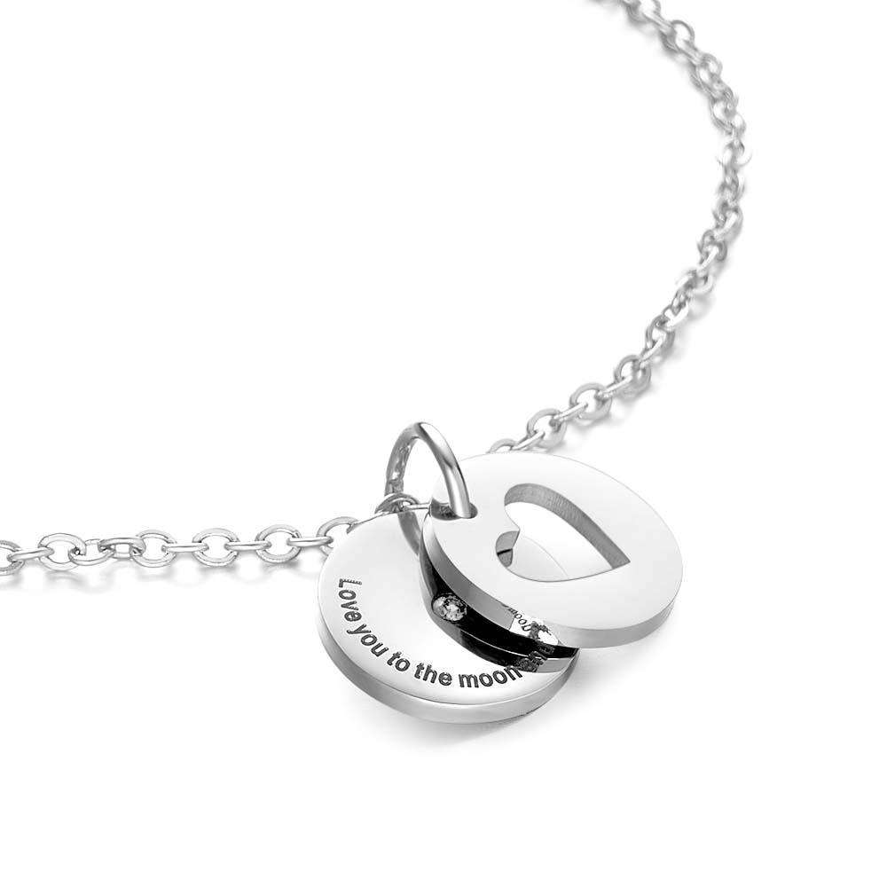 Pulseira De Pedra De Nascimento Com Mensagem Secreta Personalizada, Presente De Aniversário Personalizado Para Ela - soufeelbr