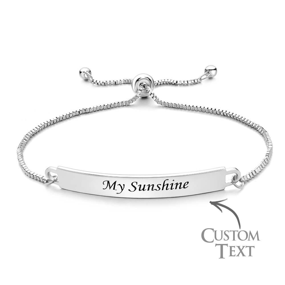 Pulseira Skinny Curvada Com Mensagem Personalizada, Presente De Joalheria Para Ele - soufeelbr