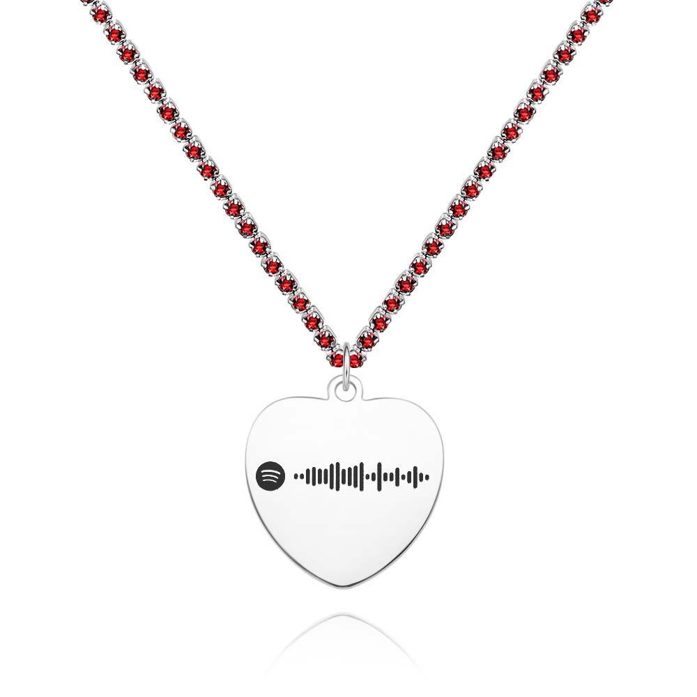 Colar Personalizado Com Código Spotify, Corrente De Tênis, Presentes Gravados Para Casais - soufeelbr