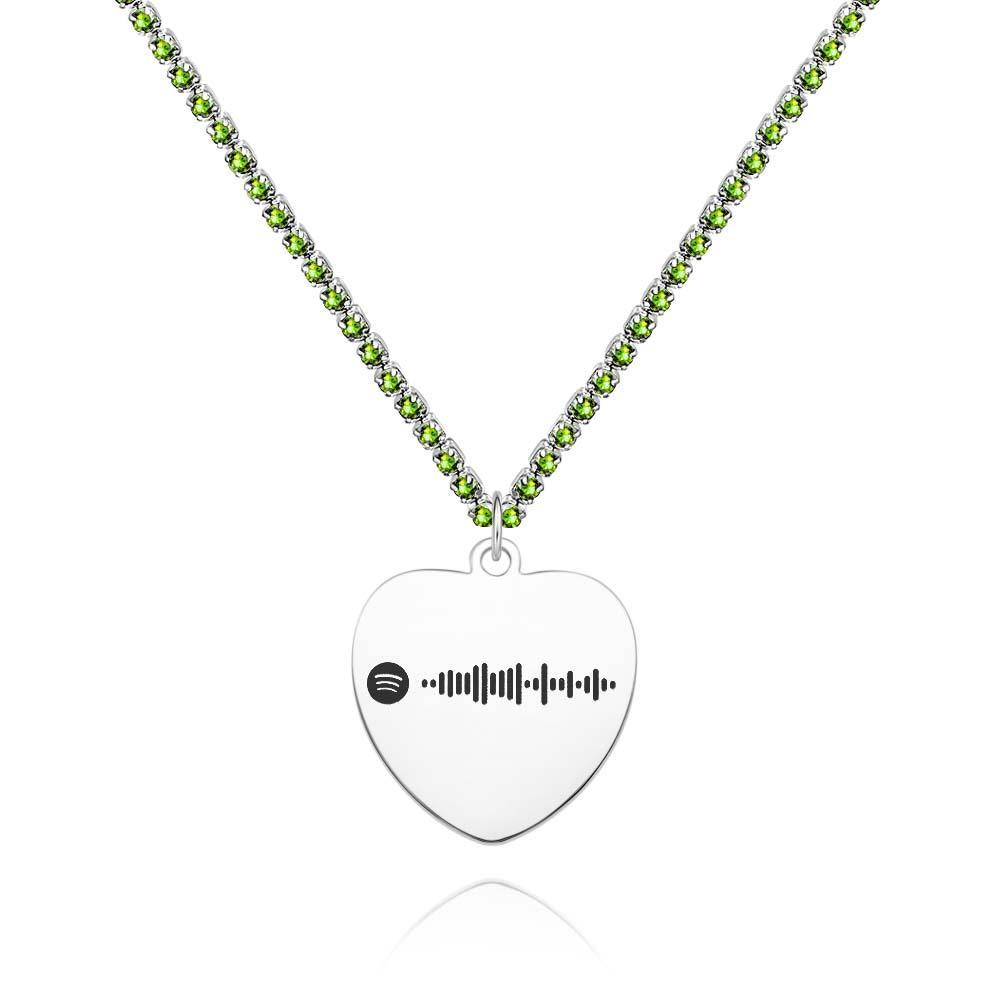 Colar Personalizado Com Código Spotify, Corrente De Tênis, Presentes Gravados Para Casais - soufeelbr