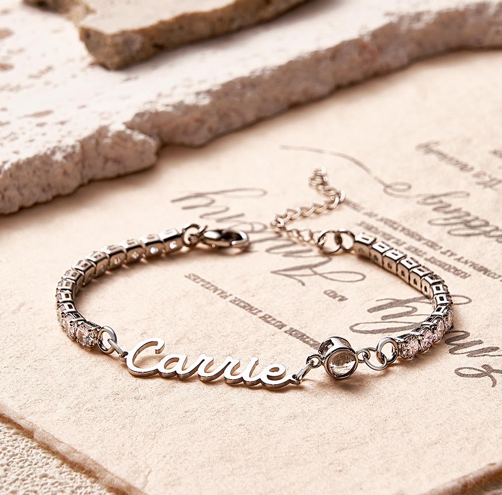 Pulseiras De Tênis Com Nome Personalizado, Projeção De Presentes Exclusivos Para Meninas - soufeelbr