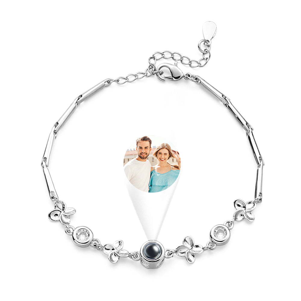Pulseira De Projeção Personalizada Com Corrente De Diamante Para Ela - soufeelbr