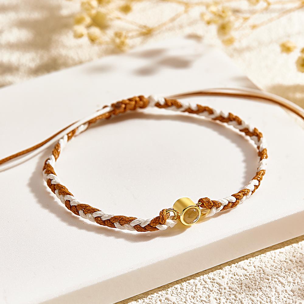 Pulseira De Projeção Personalizada Presente De Moda Em Tecido Colorido - soufeelbr