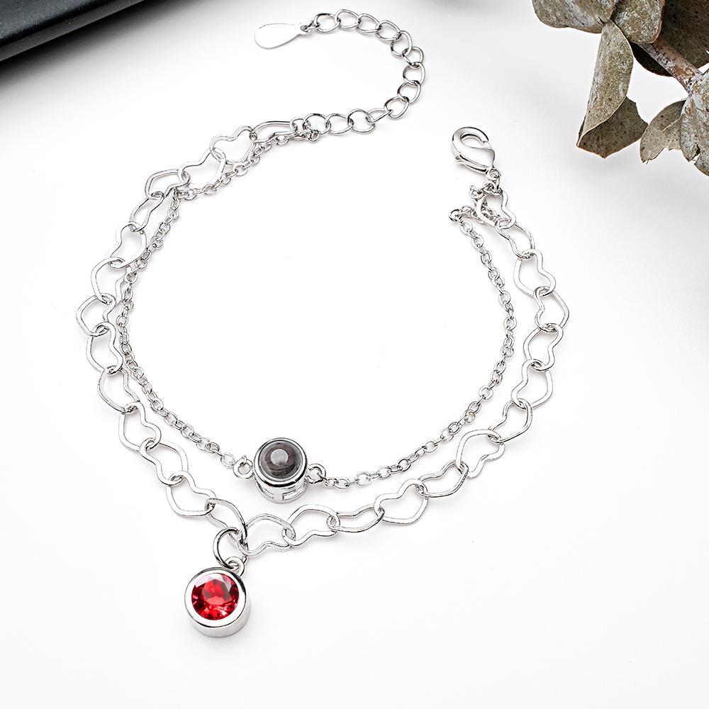 Pulseira De Projeção Personalizada Coração Presente Criativo - soufeelbr