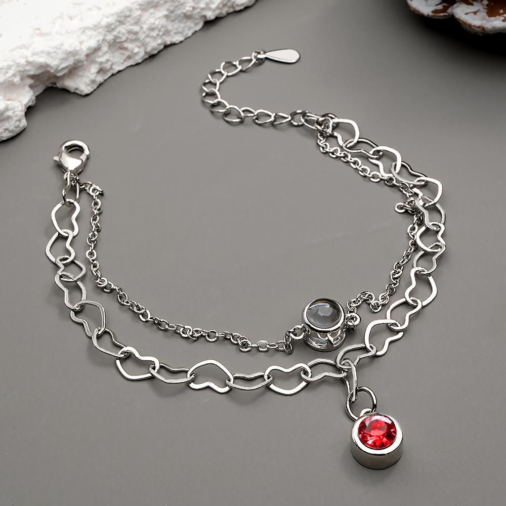 Pulseira De Projeção Personalizada Coração Presente Criativo - soufeelbr