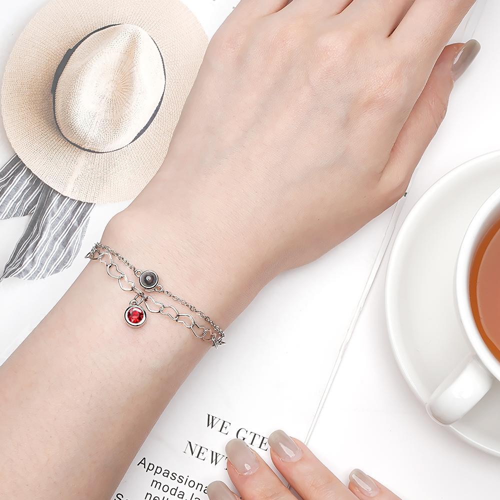 Pulseira De Projeção Personalizada Coração Presente Criativo - soufeelbr
