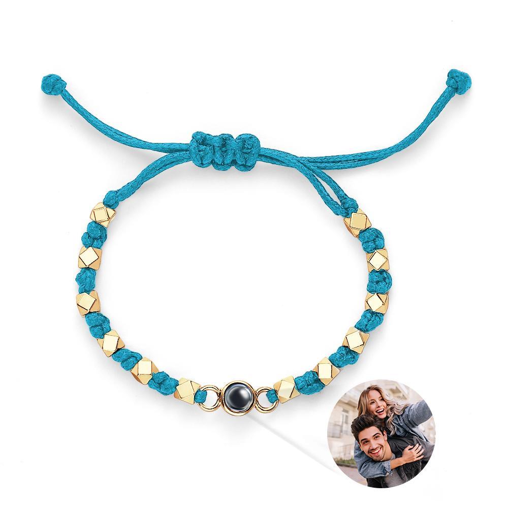 Presente Comemorativo Com Trança De Projeção De Pulseira De Foto Personalizada - soufeelbr