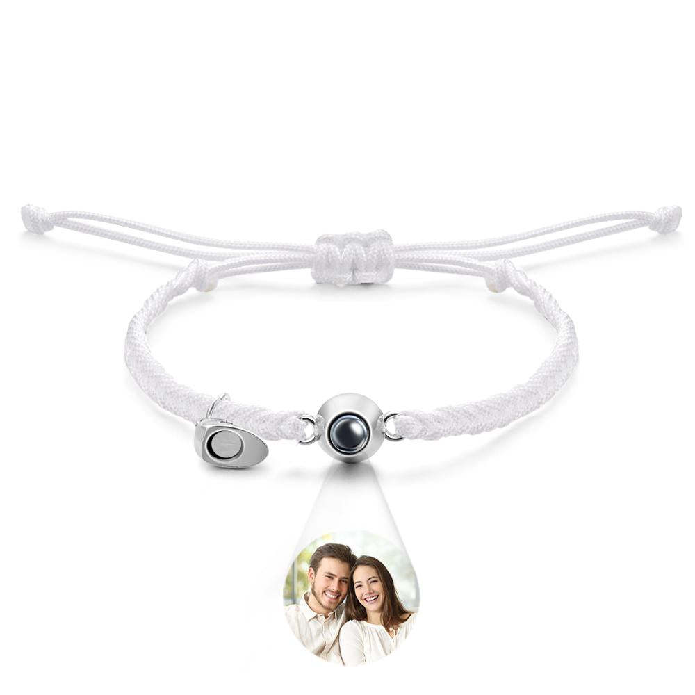 Pulseira De Projeção Personalizada Com Letras Personalizadas E Coração Magnético Para Presente De Casal - soufeelbr