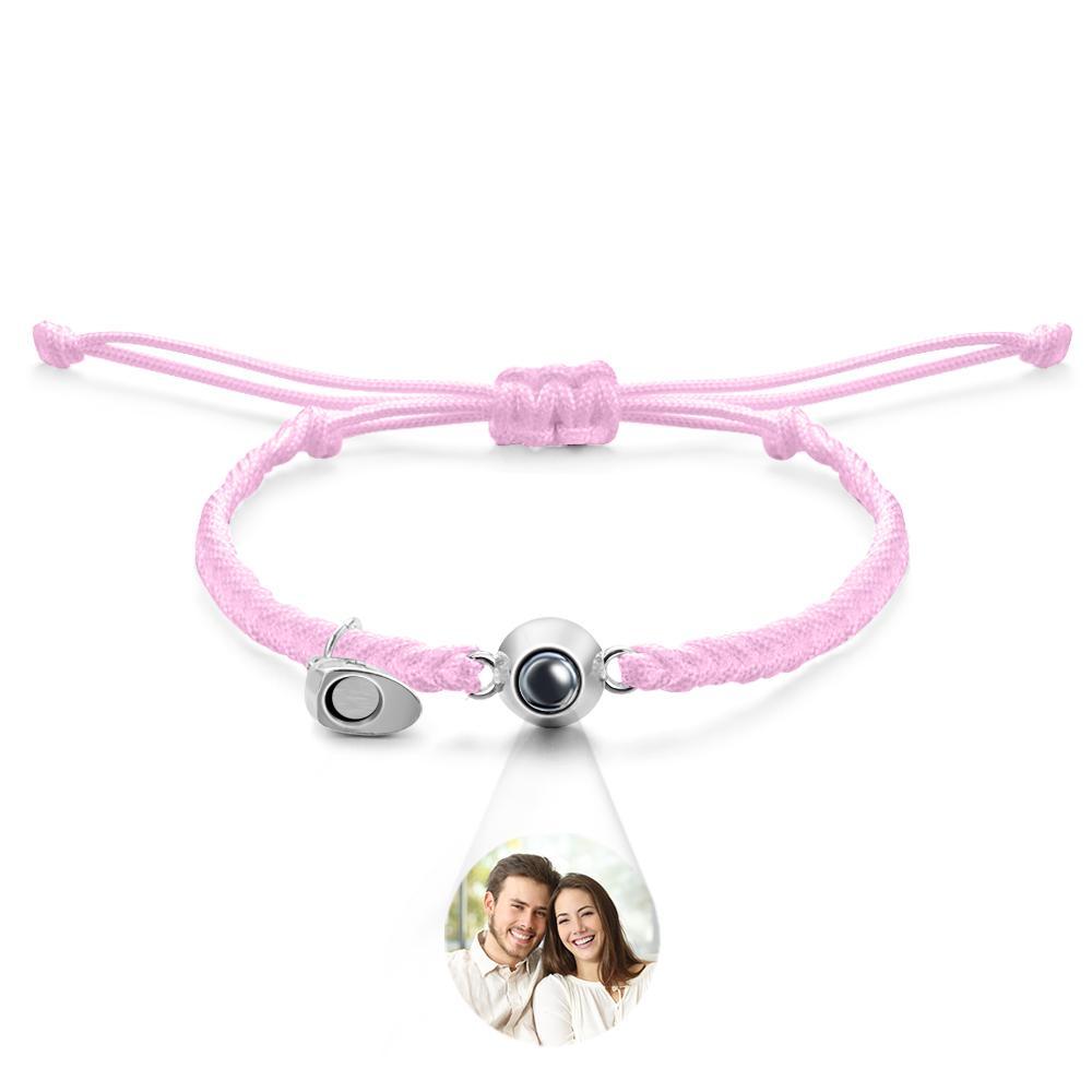 Pulseira De Projeção Personalizada Com Letras Personalizadas E Coração Magnético Para Presente De Casal - soufeelbr