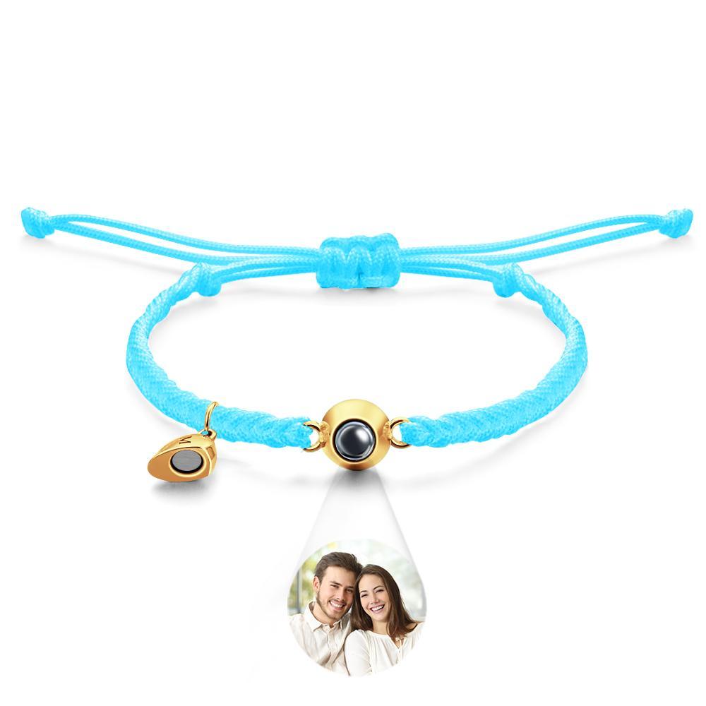 Pulseira De Projeção Personalizada Com Letras Personalizadas E Coração Magnético Para Presente De Casal - soufeelbr