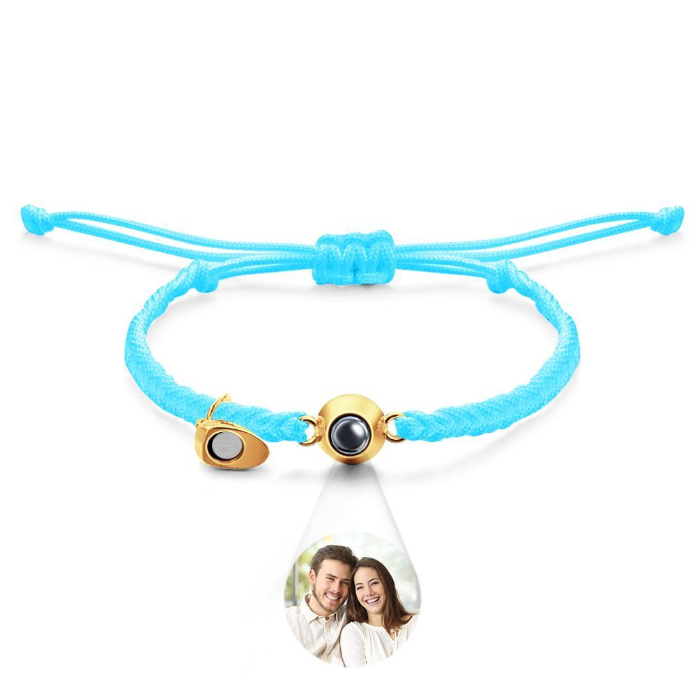 Pulseira De Projeção Personalizada Com Letras Personalizadas E Coração Magnético Para Presente De Casal - soufeelbr