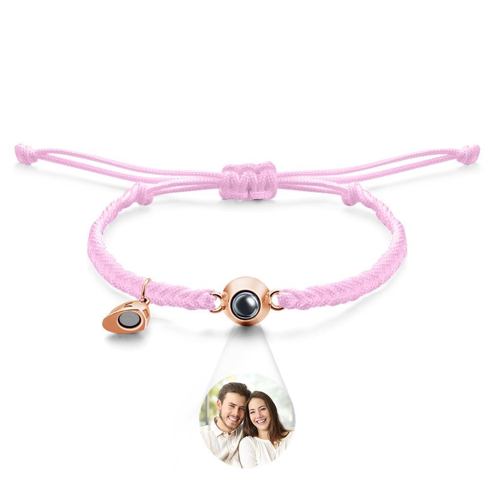 Pulseira De Projeção Personalizada Com Letras Personalizadas E Coração Magnético Para Presente De Casal - soufeelbr