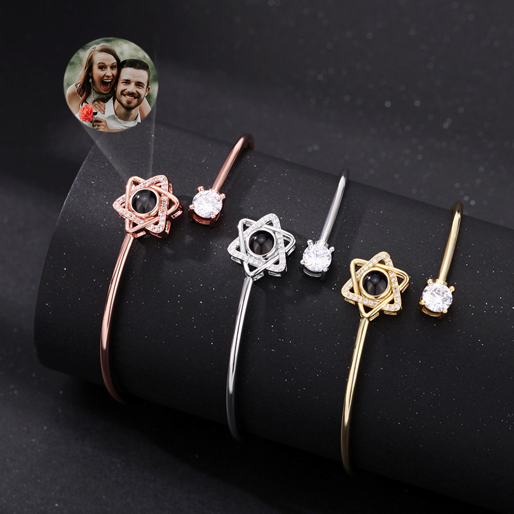 Pulseira De Projeção Personalizada Pulseira De Foto Personalizada Coração Joia Presente Para Ela - soufeelbr
