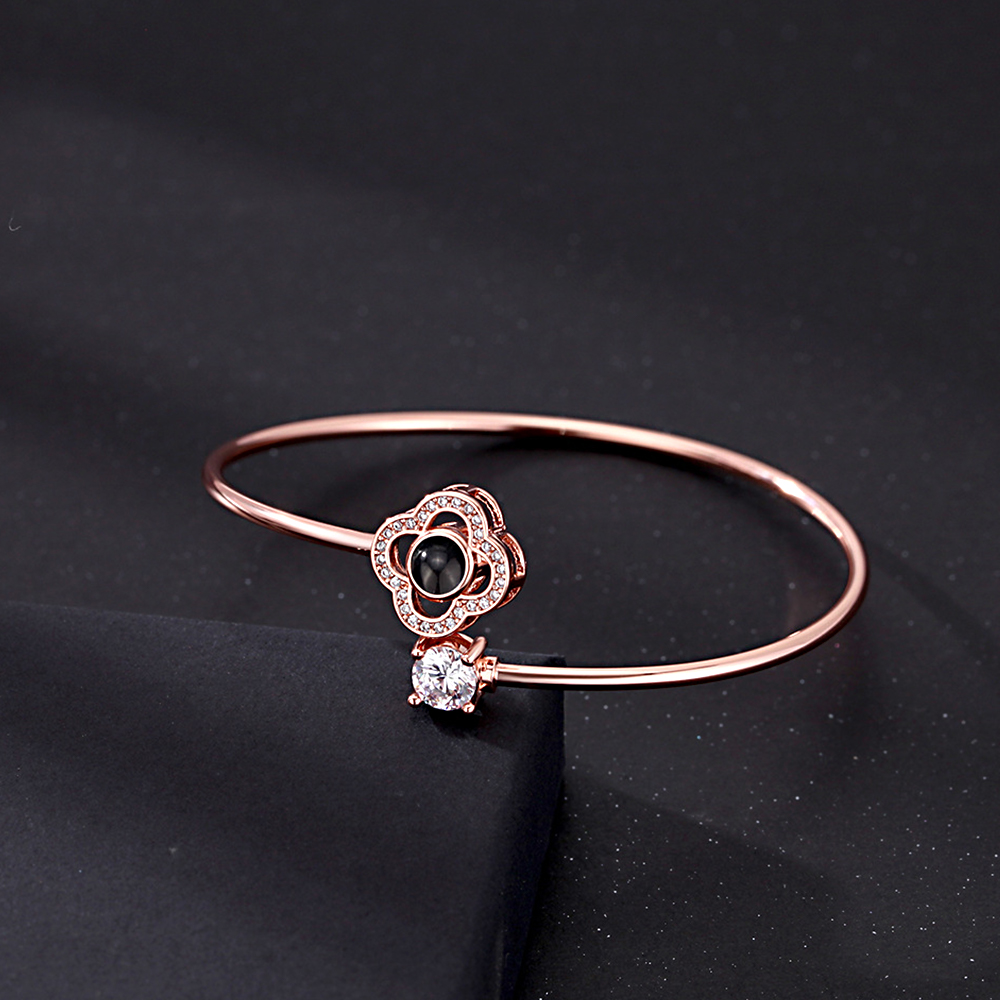 Pulseira De Projeção Personalizada Pulseira De Foto Personalizada Coração Joia Presente Para Ela - soufeelbr
