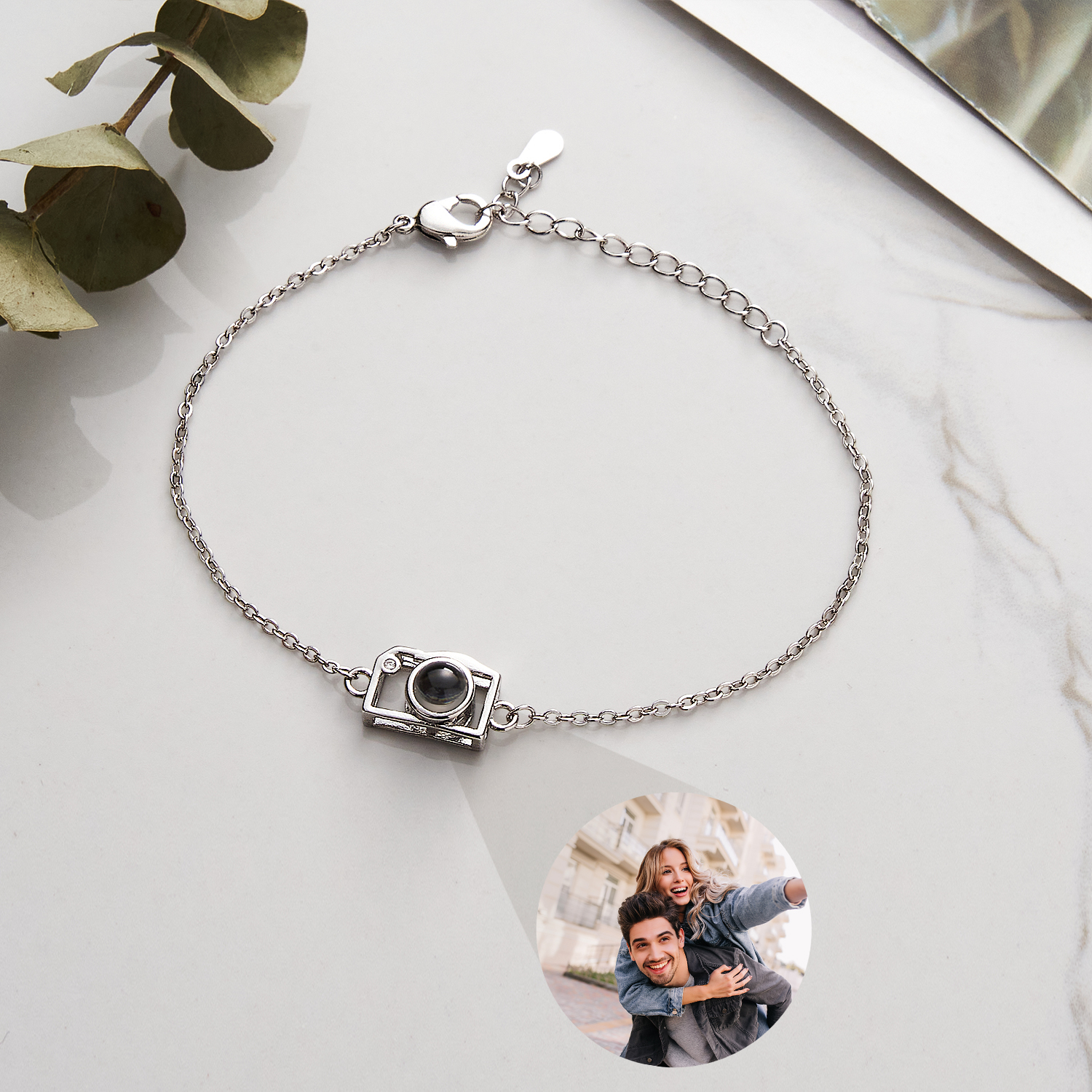 Pulseira De Foto Personalizada Com Projeção De Câmera Criativa, Presentes De Aniversário Para Ela - soufeelbr