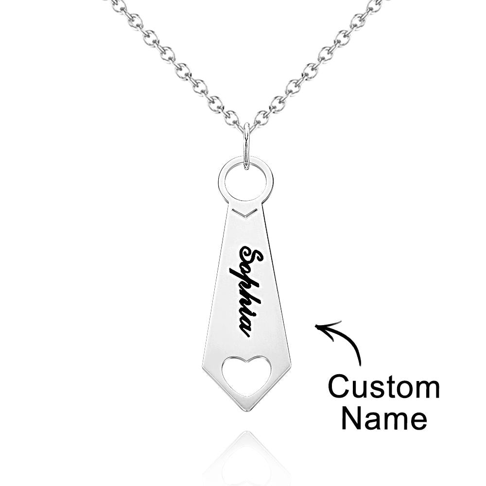 Colar Com Nome Personalizado, Gravata De Metal, Presentes Exclusivos Para O Pai - soufeelbr