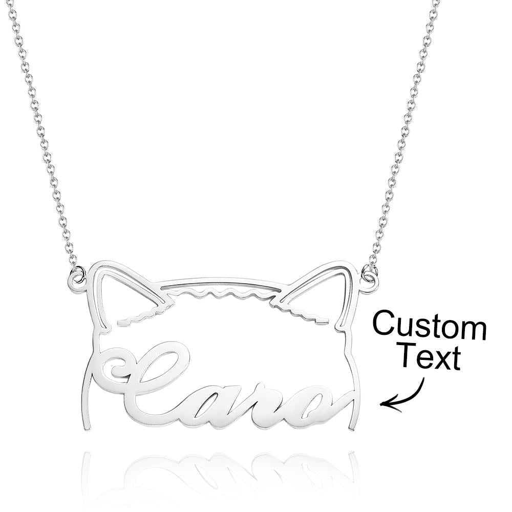 Colar Personalizado Com Nome De Silhueta De Animal De Estimação, Lindo Cachorro, Gato, Joias De Modelagem, Presente Para Amantes De Animais De Estimação - soufeelbr