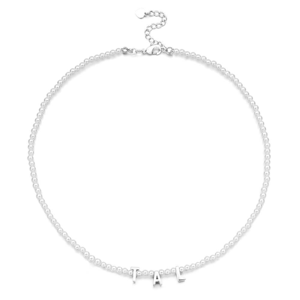 Colar De Pérolas Personalizado Com Nome Personalizado Para Ela - soufeelbr