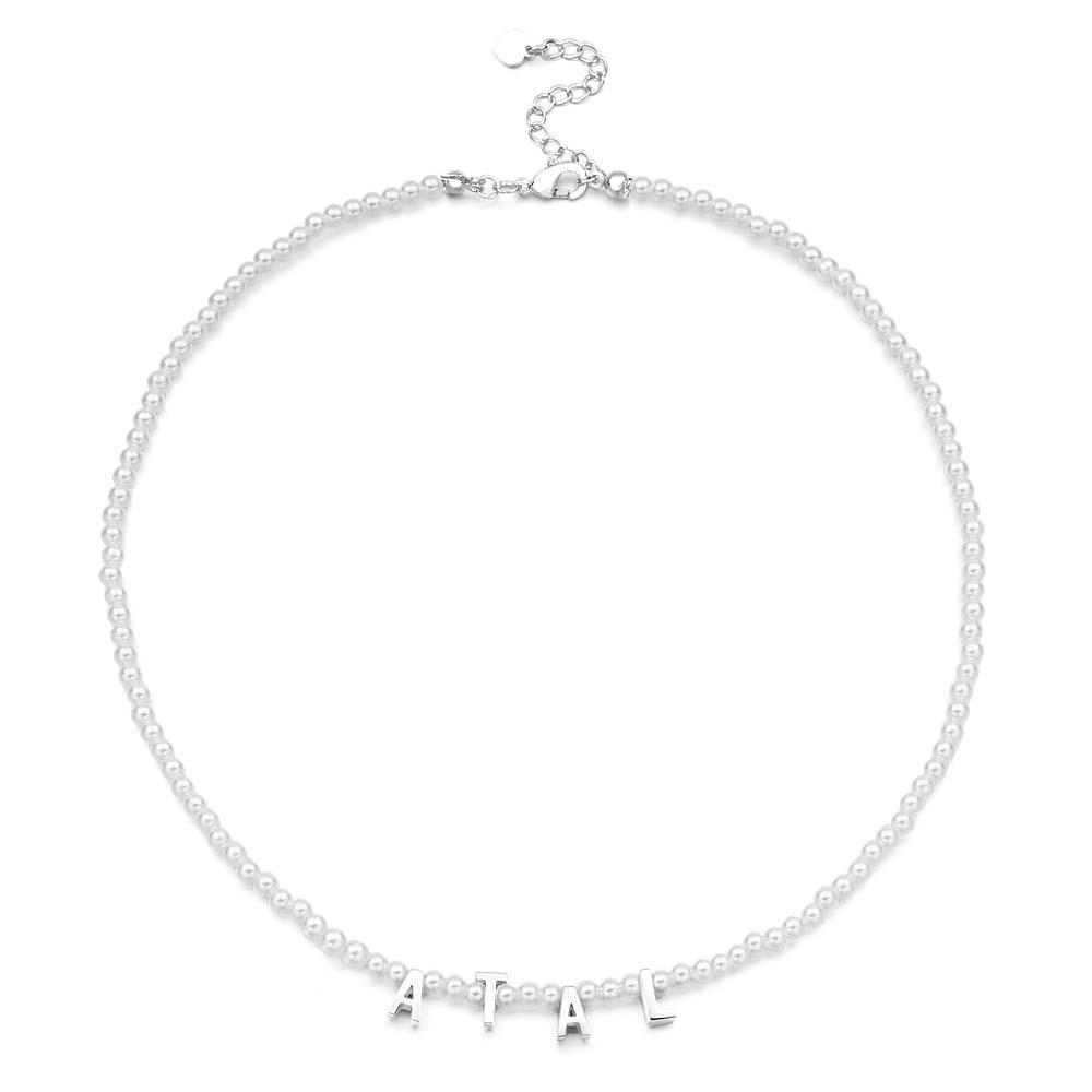 Colar De Pérolas Personalizado Com Nome Personalizado Para Ela - soufeelbr