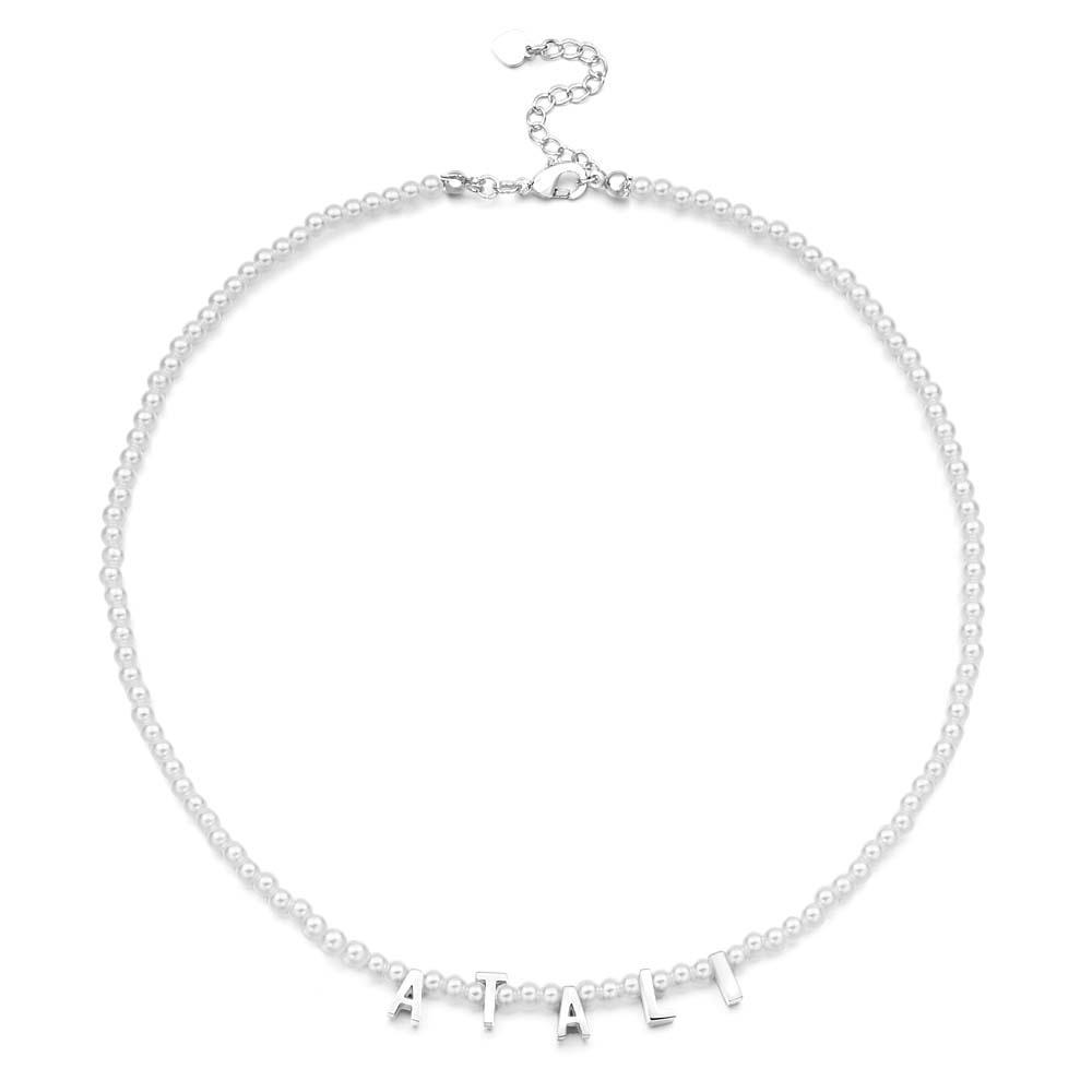 Colar De Pérolas Personalizado Com Nome Personalizado Para Ela - soufeelbr