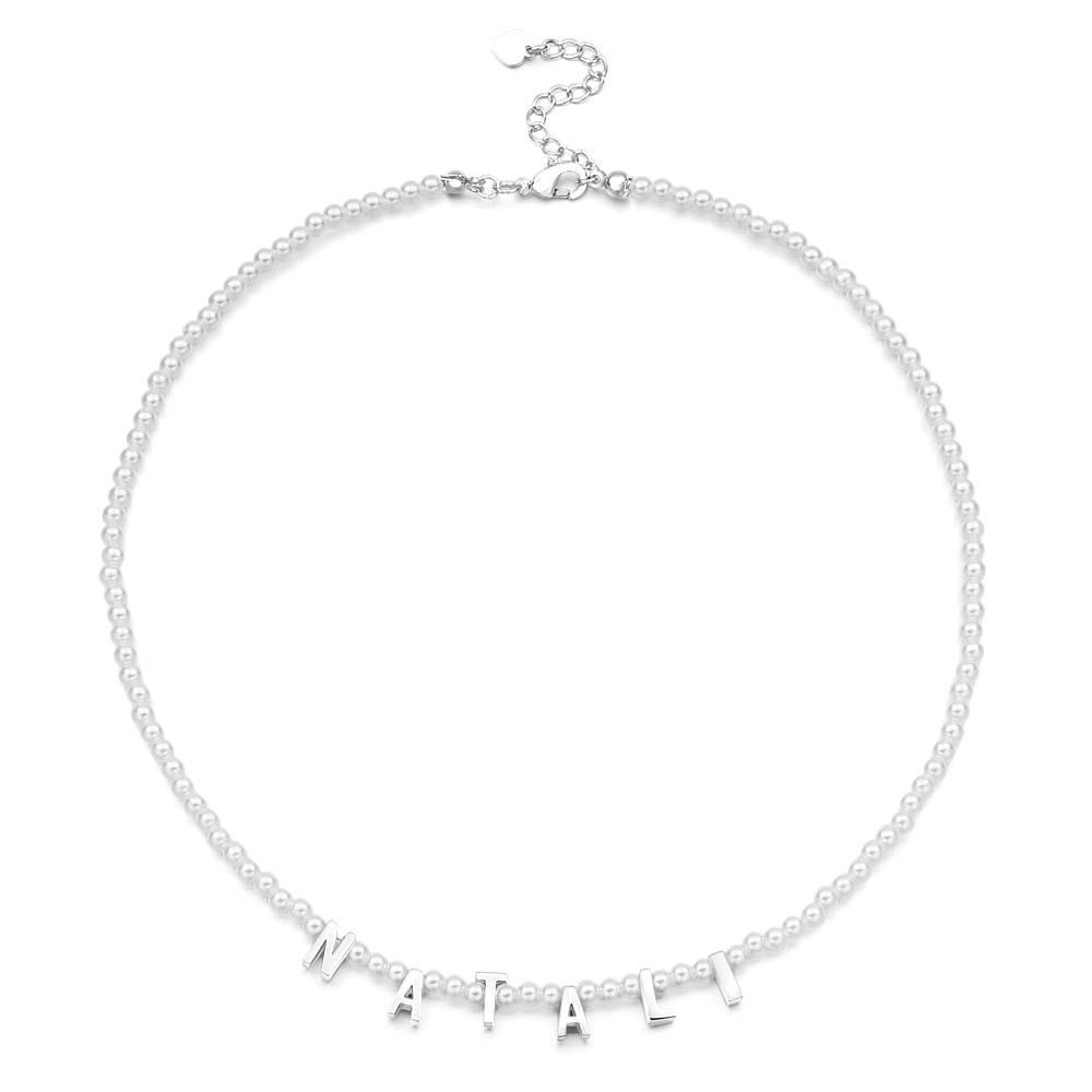 Colar De Pérolas Personalizado Com Nome Personalizado Para Ela - soufeelbr
