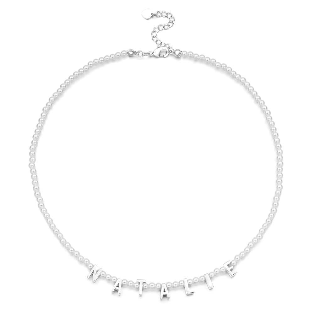 Colar De Pérolas Personalizado Com Nome Personalizado Para Ela - soufeelbr