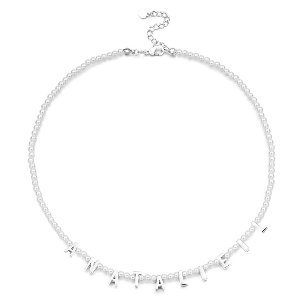Colar De Pérolas Personalizado Com Nome Personalizado Para Ela - soufeelbr
