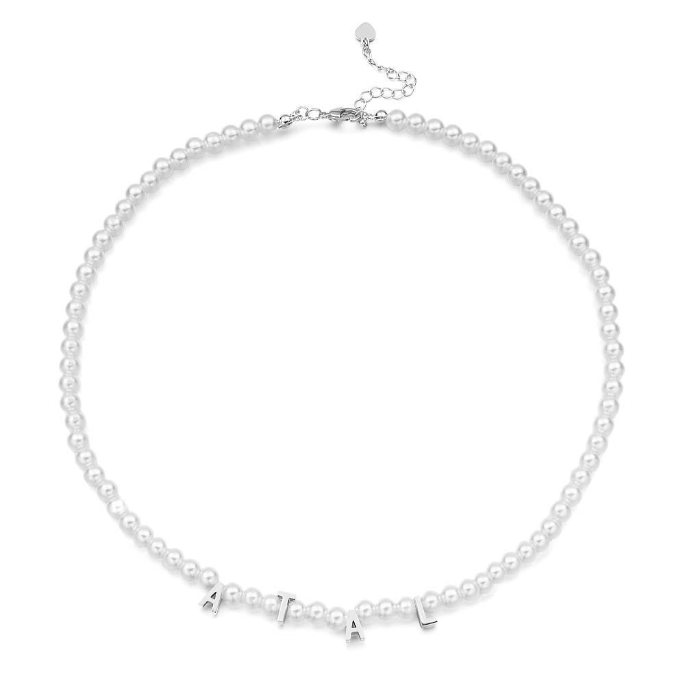 Colar De Pérolas Personalizado Com Nome Personalizado Para Ela - soufeelbr