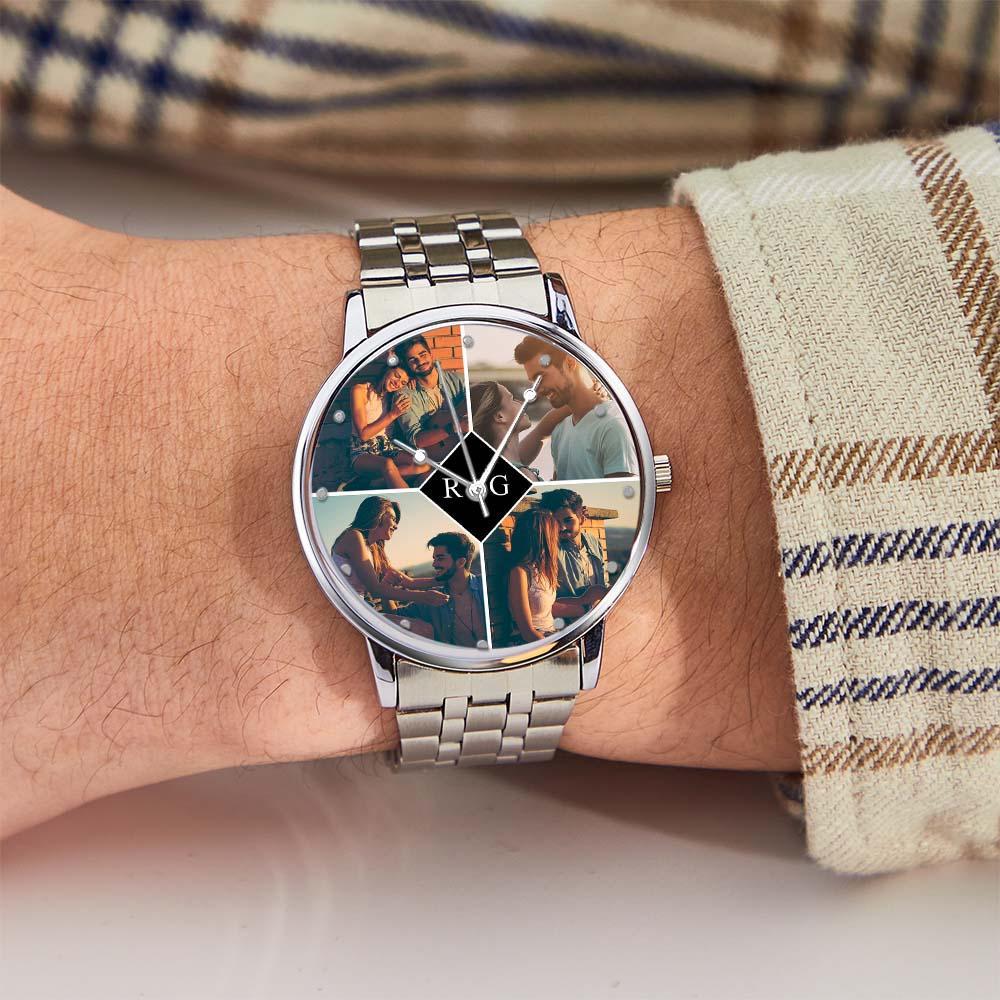 Relógio Com Foto Personalizada Para Homens, Relógio Com Imagem Gravada Personalizada Para O Dia Dos Namorados Para O Namorado - soufeelbr