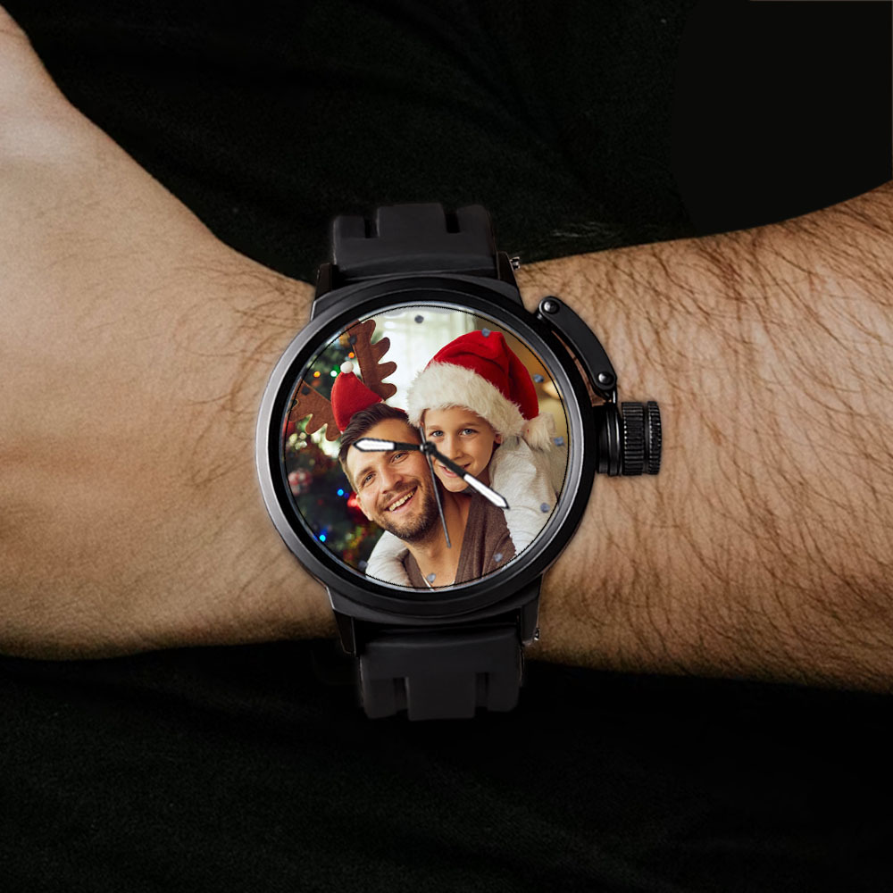 Relógio Fotográfico Personalizado Para Família, Esporte, Pulseira De Plástico, Presente De Natal - soufeelbr