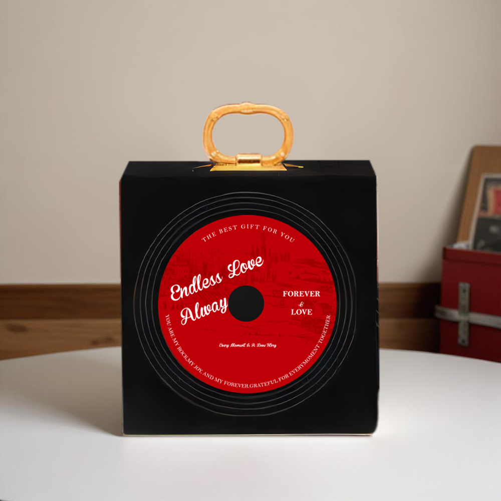 Caixa De Presente Preta Elegante Para Ímãs De Geladeira - soufeelbr