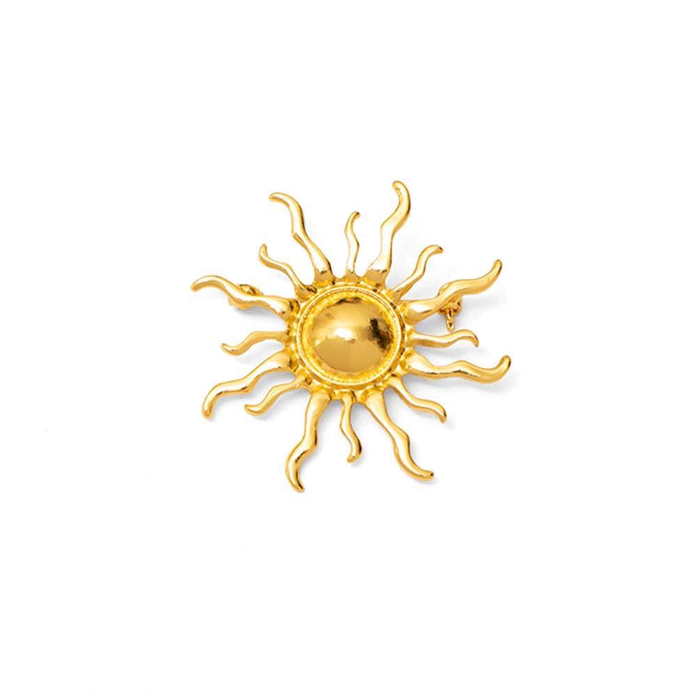 Sun Brooch Vintage Gold Sun Pin Presente Romântico De Aniversário Para Ela - soufeelbr