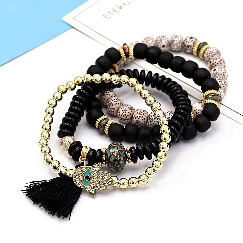 Bohemia Stacking Pulseiras Presentes De Tendência Multicamadas Para Namorada - soufeelbr