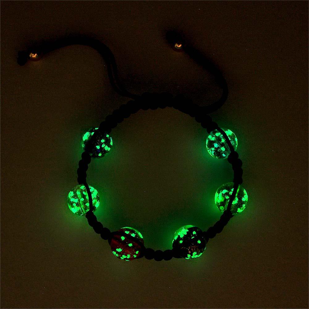 Pulseira Trançada De Vidro Firefly De Seis Cores Que Brilha No Escuro Pulseira Luminosa - soufeelbr