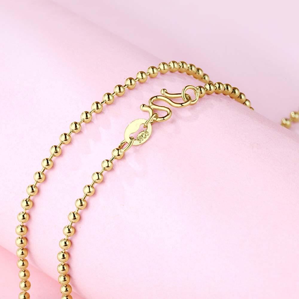 Colar De Corrente De Bola De Ouro Corrente Minimalista Colar Delicado E Fino - soufeelbr
