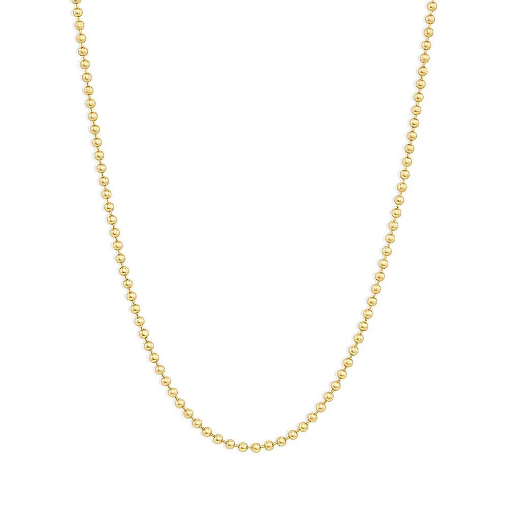 Colar De Corrente De Bola De Ouro Corrente Minimalista Colar Delicado E Fino - soufeelbr