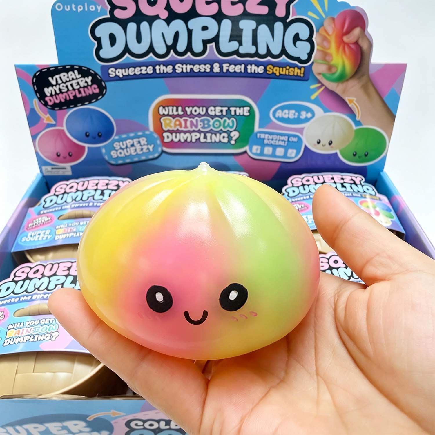 Pãozinho Cozido No Vapor Com Carinha Colorida - Caixa Surpresa De Brinquedo Macio E Fofo Para Apertar, Presente Com Estilo Aleatório - soufeelbr