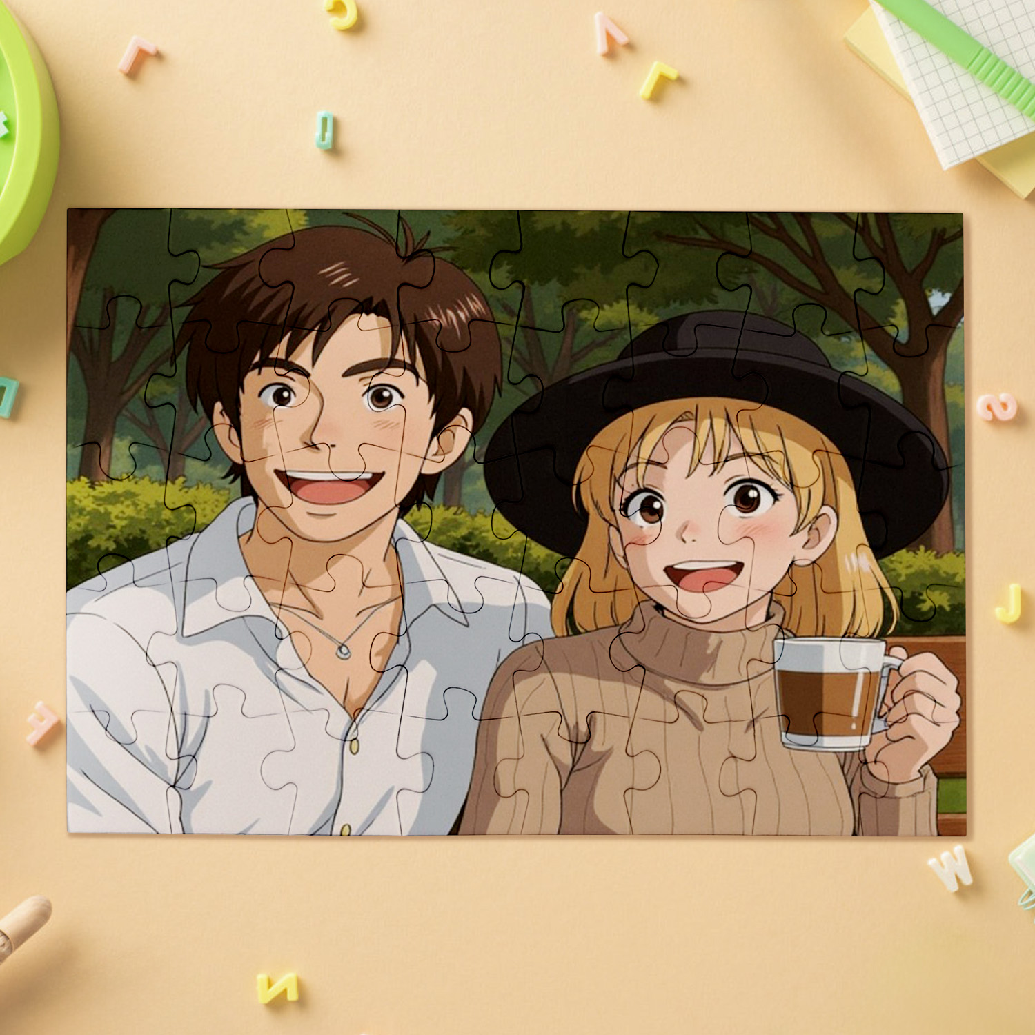 Quebra-cabeças De Fotos Personalizados Quebra-cabeças De Imagens Em Estilo De Desenho Animado Em Quadrinhos Personalizados - soufeelbr