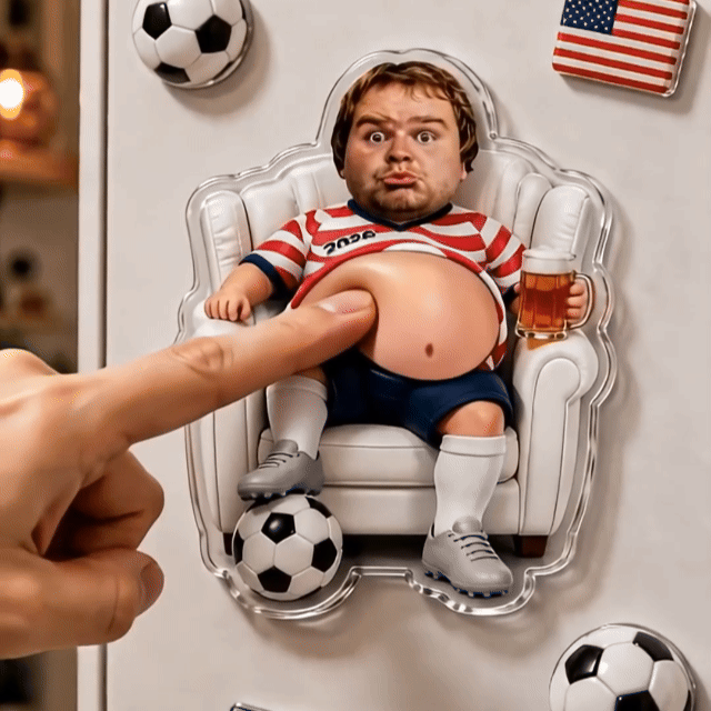 Adesivo De Barriga Mole Para Torcedor De Futebol Com Rosto Personalizado, Pacote Com 2 - Decoração Personalizada Para Alívio Do Estresse, 13 Camisas De Time Disponíveis - soufeelbr