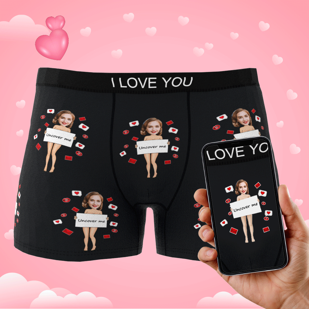 Cueca Boxer Com Foto Personalizada Uncover Me Cueca Masculina Presente Para Namorado Ar View Presente De Dia Dos Namorados