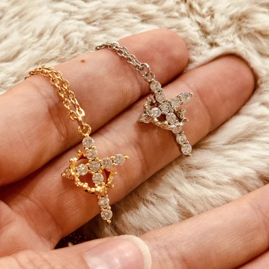 Colar Coroa Da Fé Colar Coroa Rotativa Presente Para Ela - soufeelbr