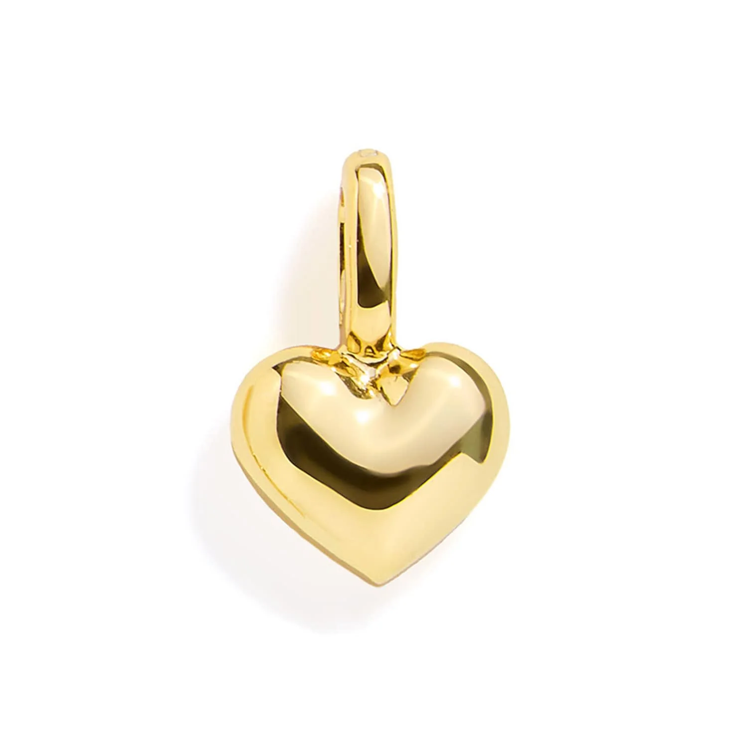 Charm Coração Inchado -ouro - soufeelbr