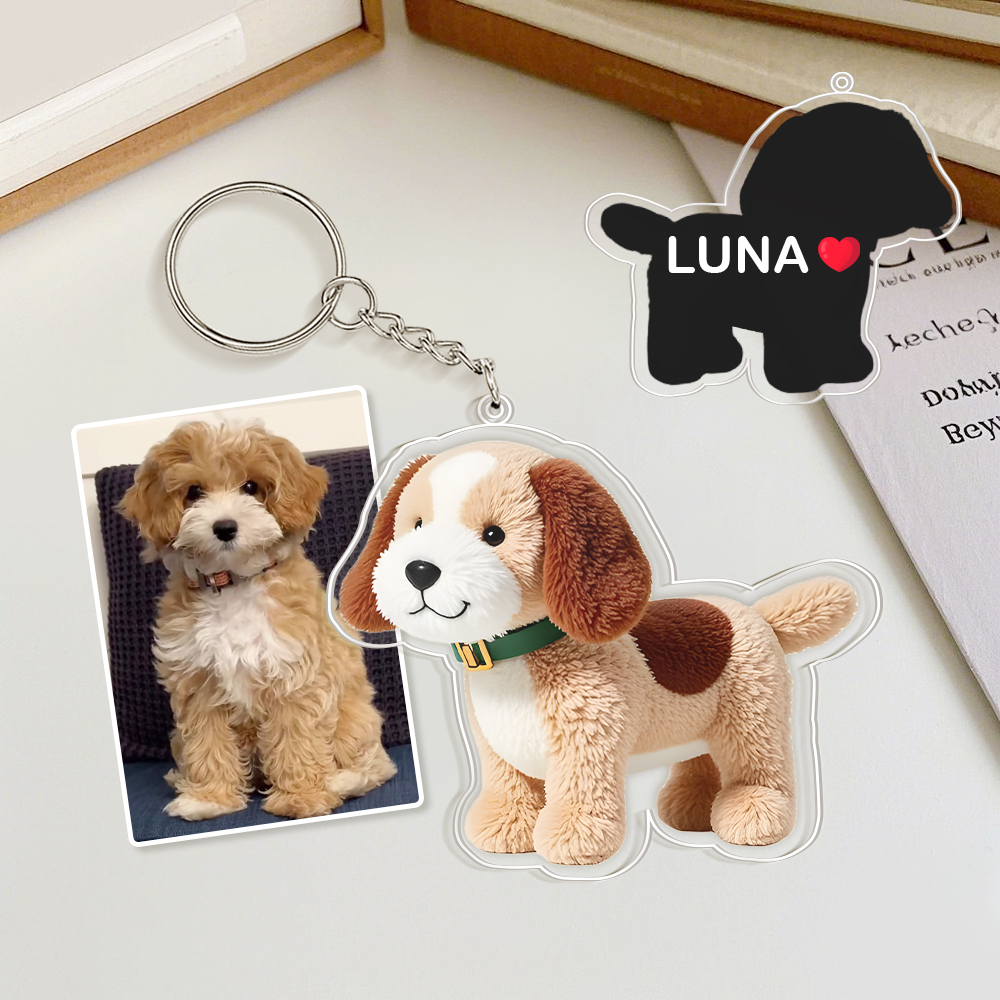 Chaveiro De Acrílico Estilo Brinquedo De Pelúcia Personalizado Com Design Personalizado, Melhor Presente Para Amantes De Animais De Estimação - soufeelbr