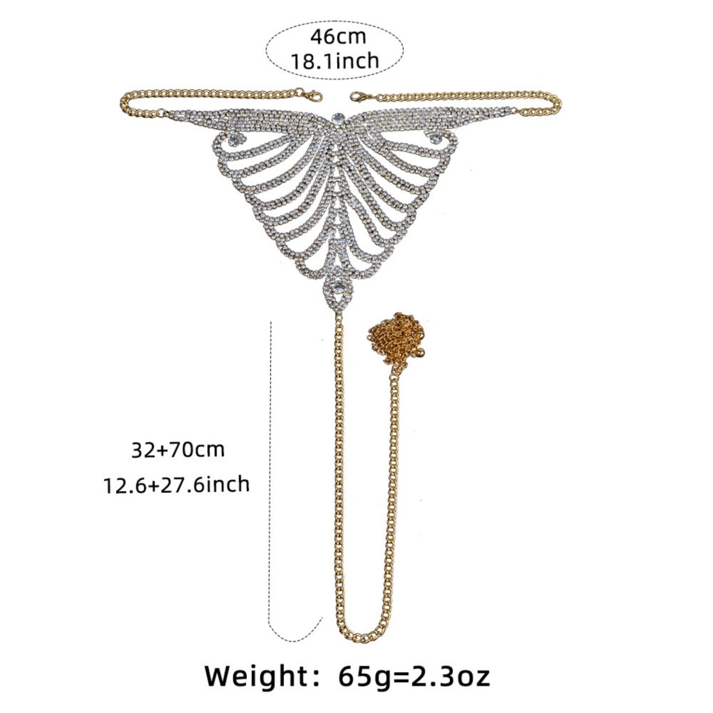 Conjunto De Sutiã Diamond Ultimate Sparkle E Corrente - soufeelbr