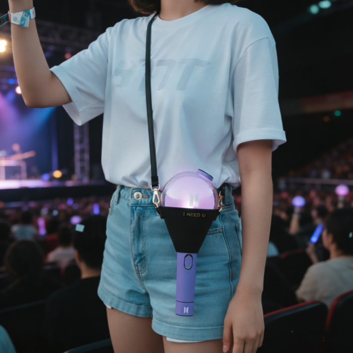 Alça Personalizada Para Bastão De Luz Com Texto, Cordão Transversal Ajustável Para Bastão De Luz De Shows, Alça De Ombro Anti-perda - soufeelbr
