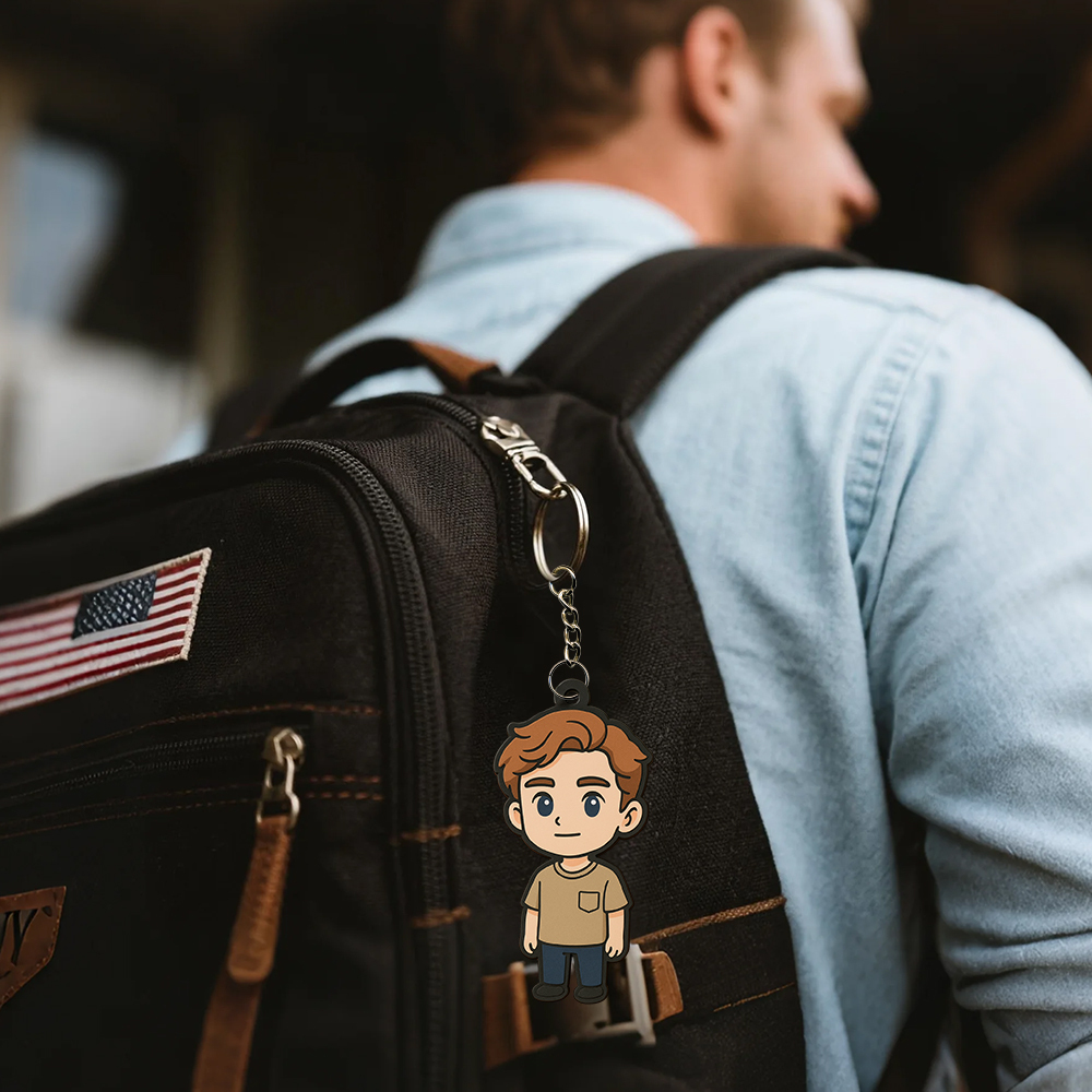 Chaveiro De Desenho Animado Personalizado Com Foto E Pingente De Bolsa Personalizado Com Sua Foto, Presente De Lembrança Exclusivo Para Ela - soufeelbr